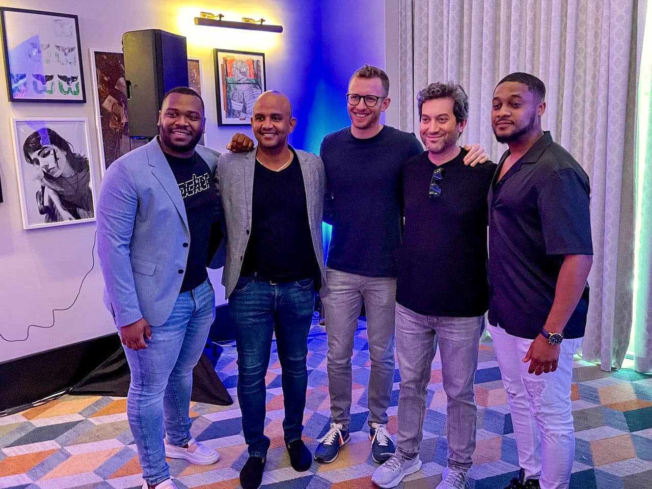 Ja'dan Johnson, Edward Lando and Jon Oringer at Tech Beach Retreat Miami